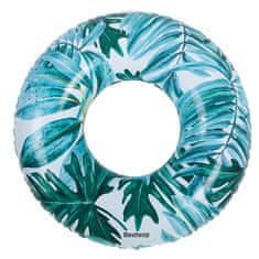 WOWO Nafukovací Kruh na Plávanie Bestway - Bestway 36237 Modrý Nafukovací Kruh na Plávanie s Palmovými Listami, Max 90kg