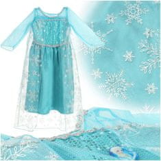 WOWO Karnevalový Kostým Elsa Frozen - Elsa Frozen Karnevalový Kostým - Modré Šaty 120 cm