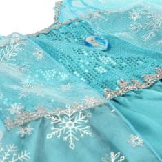 WOWO Karnevalový Kostým Elsa Frozen - Elsa Frozen Karnevalový Kostým - Modré Šaty 120 cm