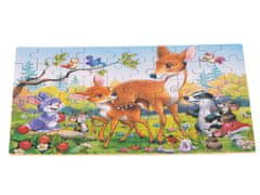 WOWO Lesné Zvieratká Puzzle pre deti - Puzzle pre deti Lesné Zvieratká - 60 dielikov v plechovke