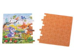 WOWO Lesné Zvieratká Puzzle pre deti - Puzzle pre deti Lesné Zvieratká - 60 dielikov v plechovke