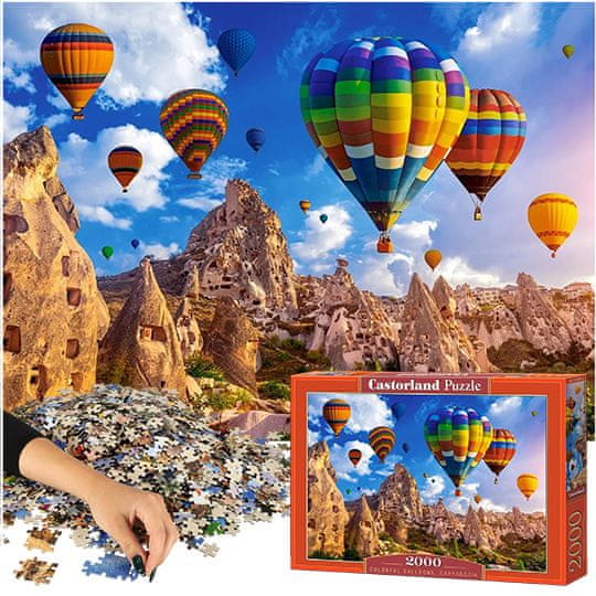 WOWO Puzzle 2000 Dielikov Farebné Balóny - CASTORLAND Puzzle 2000 Dielikov - Farebné Balóny v Kappadokii 92x68cm