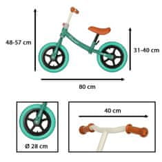 WOWO Balančný Bicykel Trike Fix - Tyrkysový Balančný Bicykel Trike Fix Balance