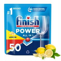 RECKITT BENCKISER Tablety do umývačky riadu FINISH 50 ks. Power Essential lemon