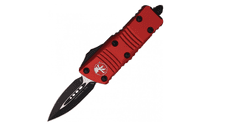 Microtech 238-1RD Mini Troodon Black/Red automatický nôž 5 cm, čierna, červená, hliník