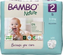 Bambo Nature Nature Plienky jednorazové 2 S (3-6 kg) 30 ks