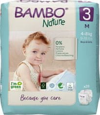 Bambo Nature Nature Plienky jednorazové 3 M (4-8 kg) 28 ks