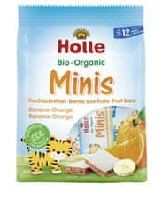 Holle Bio minis banánovo-pomarančové 100 g