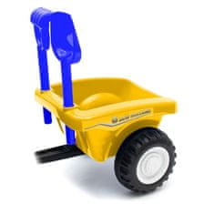 Baby Mix Detské odrážadlo traktor s vlečkou a náradim New Holland žltý