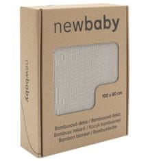 NEW BABY Bambusová pletená deka 100x80 cm light grey