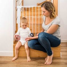 BABY ONO Detská zábrana do dverí alebo na schody biela