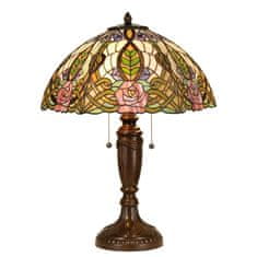 Clayre & Eef stolná lampa Tiffany ROSE 5LL-5370