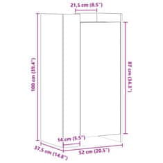 Petromila vidaXL Botník dymový dub 52x37,5x100 cm kompozitné drevo