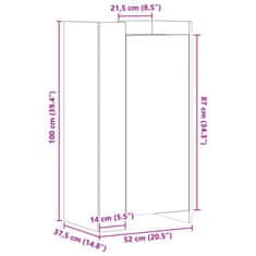 Petromila vidaXL Botník biely 52x37,5x100 cm kompozitné drevo