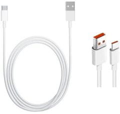 Xiaomi Originálny dátový kábel USB-C 5A 1m biely (Bulk)