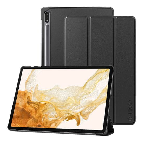 Neogo Smart Cover puzdro na Samsung Galaxy Tab S8 Plus 12.4'' 2022, čierne