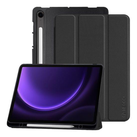 Neogo Smart Cover Pen puzdro na Samsung Galaxy Tab S9 FE 10.9'' 2023, čierne