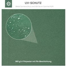 OUTSUNNY Náhradná Strecha Altánok Strecha Pre Záhradný Altánok, Polyester, 3X4M, Zelená 