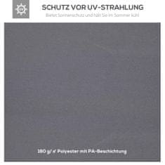 OUTSUNNY Náhradná Strešná Altánková Strecha Za Plechový Altánok, 3X3M, Polyester, Tmavošedá 