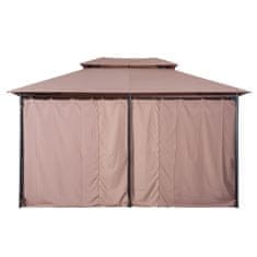 OUTSUNNY Párty Stan Garden Pavilion Záhradný Stan Marquee Dvojitá Strecha 3X4M Khaki 