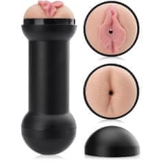 XSARA Oboustranný masturbátor v tubě - úzký anus a růžovoučká vagína - 75670076