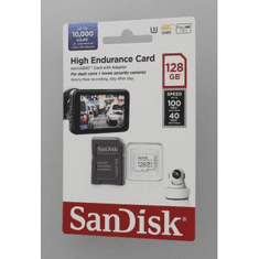 SanDisk microSDXC High Endurance Video 128 GB C 10 U3 V30, adaptér