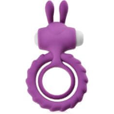 XSARA Vibrující králíček - silikonový erekční ring na penis a varlata - 75474559