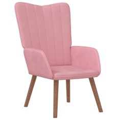 Vidaxl Relaxačné kreslo, ružové, zamat