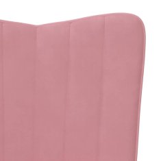 Vidaxl Relaxačné kreslo, ružové, zamat