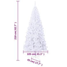 Vidaxl Umelý vianočný stromček, oceľový stojan 210 cm, 910 vetvičiek