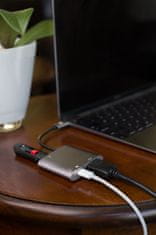 PARKANEX Adaptér Kanex USB-C VGA s dodávkou energie - adaptér z USB-C na USB 1,5 A, USB-C Power Delivery 60 W + VGA Full HD (eloxovaný hliník)