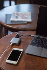 PARKANEX Adaptér Kanex USB-C VGA s dodávkou energie - adaptér z USB-C na USB 1,5 A, USB-C Power Delivery 60 W + VGA Full HD (eloxovaný hliník)