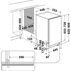 Whirlpool Vestavná myčka nádobí WSIC 3M27