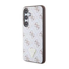 Guess Guess 4G Triangle Metal Logo - Puzdro na Samsung Galaxy S24 (biele)