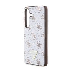 Guess Guess 4G Triangle Metal Logo - Puzdro na Samsung Galaxy S24 (biele)