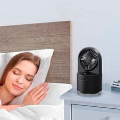 Netscroll Ventilátor, ktorý ochladí a zvlhčí priestor, ideálny na leto a horúce dni, 3 úrovne rýchlosti, prenosný a tichý, FanMist