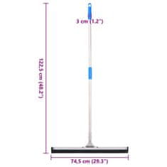 Vidaxl Rúčky na stierky na podlahy 74,5x122,5 cm oceľ a plast