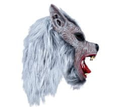 Guirca Maska Vlka s vlasmi sivý latex