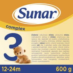 Sunar Complex 3 batoľacie mlieko 600 g