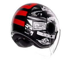 AGV ETERES E2206 HISTORY MATT BLACK/WHITE/RED vel. S