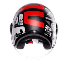 AGV ETERES E2206 HISTORY MATT BLACK/WHITE/RED vel. S