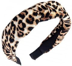 For Fun & Home Čelenka s leopardím vzorom, široké uzly, plastový materiál, univerzálna veľkosť