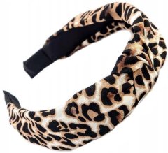 For Fun & Home Čelenka s leopardím vzorom, široké uzly, plastový materiál, univerzálna veľkosť
