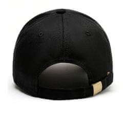 Camerazar Univerzálna baseballová čiapka , čierna, nastaviteľný obvod 55-60 cm, dĺžka kšiltu 7,2 cm