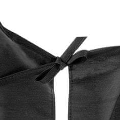 Soulima Vodotesný kadernícky plášť , čierny/strieborný, polyester, 100x144 cm