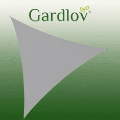 Gardlov Tieniaca plachta trojuholník 3x3x3m, sivá, polyester + nerezová oceľ, hustota 120g/m2