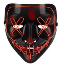 Malatec Univerzálna LED maska s 3 svetelnými režimami, čierna/červená, polypropylén, 20/18 cm
