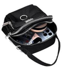 Camerazar Dámska multifunkčná mini taška na telefón, čierna, vodoodolná syntetika, 20x15x8 cm