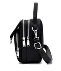 Camerazar Dámska multifunkčná mini taška na telefón, čierna, vodoodolná syntetika, 20x15x8 cm