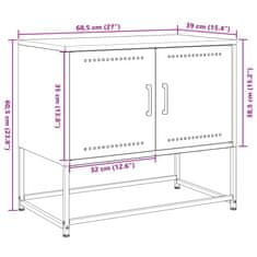 Vidaxl TV skrinka antracitová 68,5x39x60,5 cm oceľ